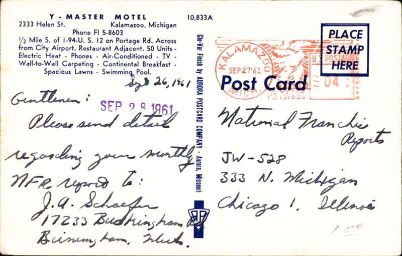 Airport Inn (Y-Master Motel) - Postcard (newer photo)